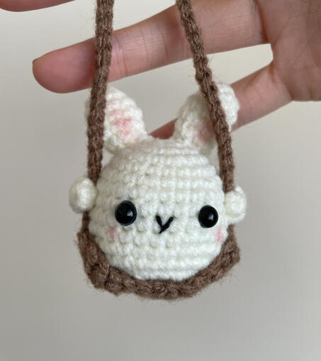 Bunny on a swing